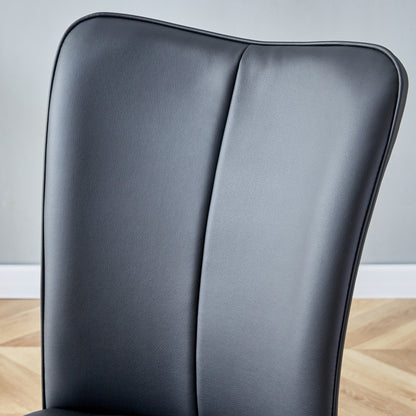Modern Black Dining Chair Set (2 pcs)