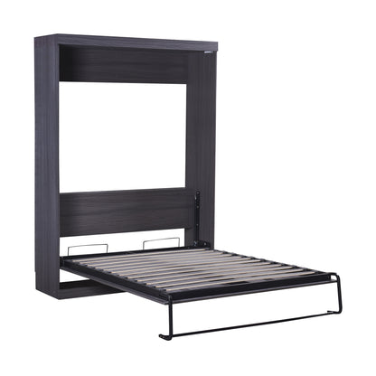 Full Murphy Bed with Wardrobe Gray