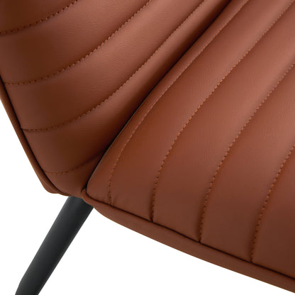 Brown Armless Lounge Chair – Black Legs