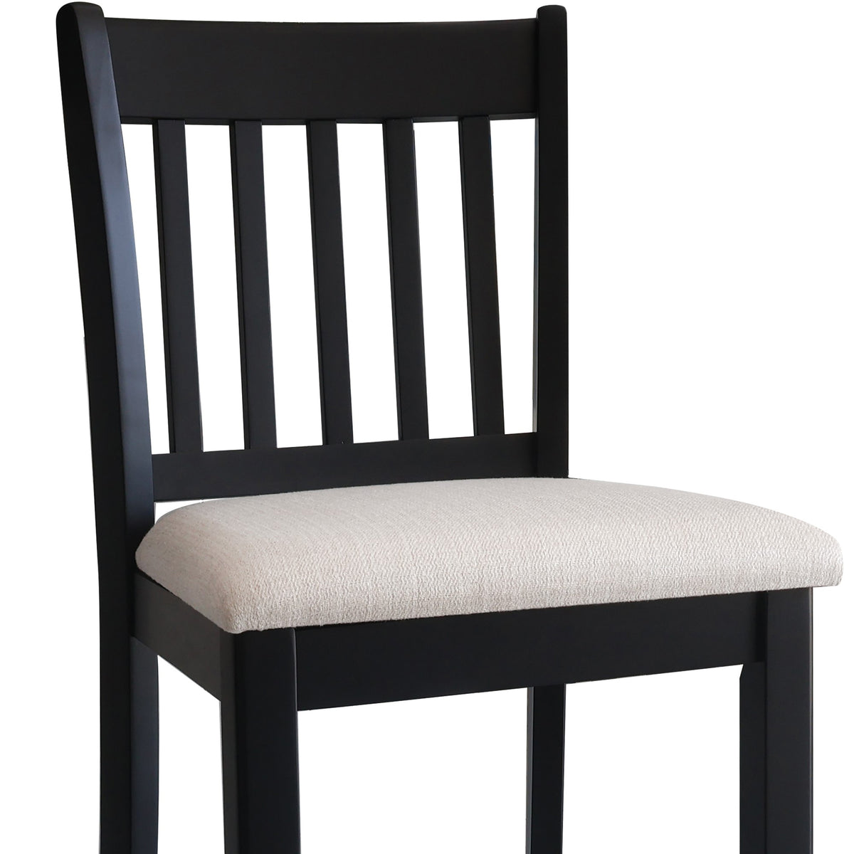 Black Bar Stools Set of 2 Rubberwood