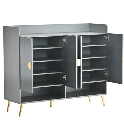 Multi-Layer Shoe Cabinet – Adjustable Matte Wood Edition