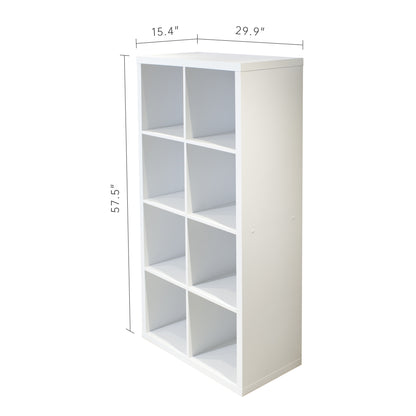 Smart Cube 8-Shelf Organizer White Finish