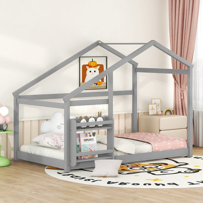 Twin House Bed Grey