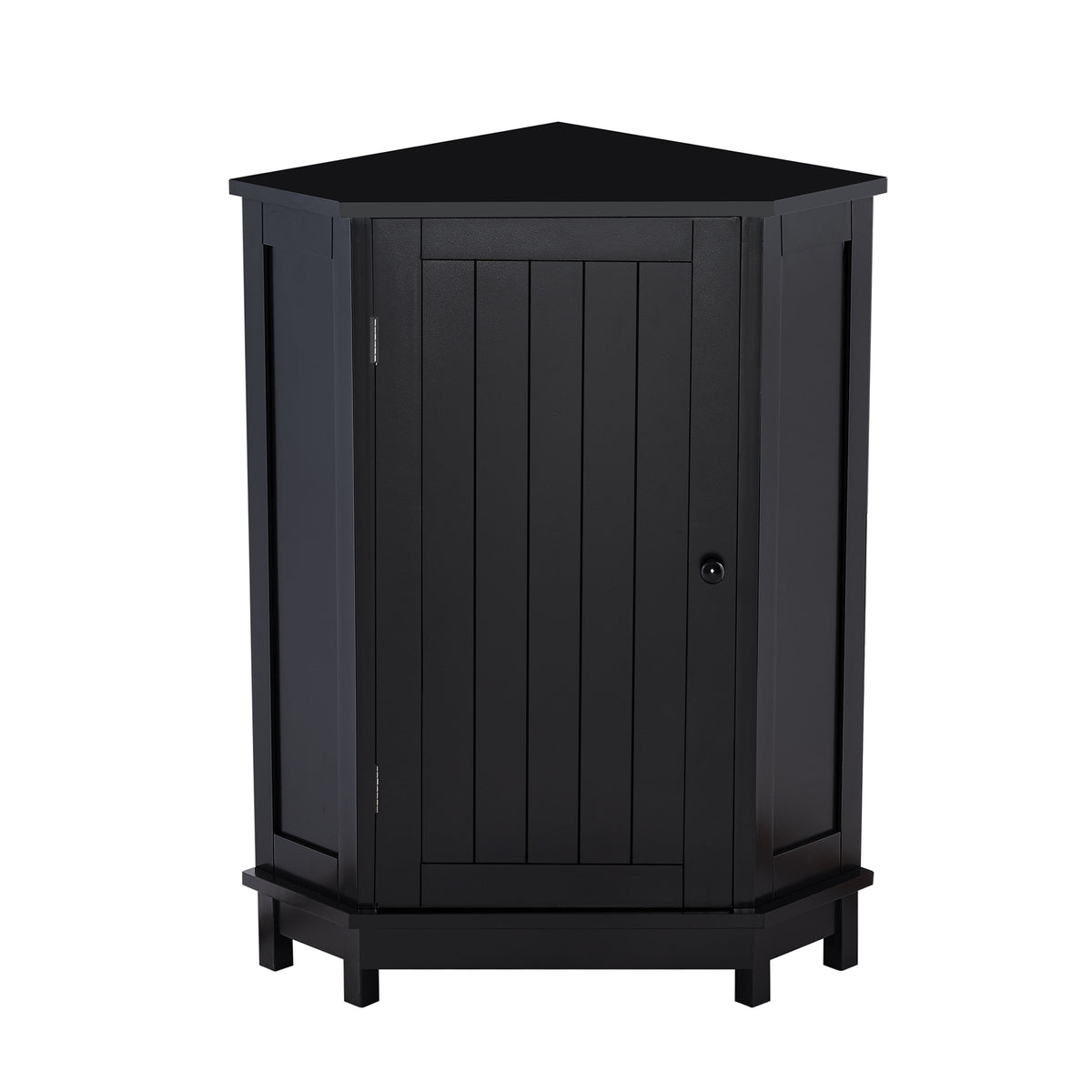 Black Corner Bathroom Storage Cabinet Adjustable Shelves