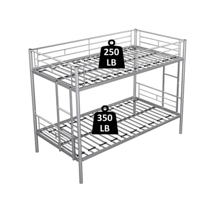Metal Bunk Bed Silver