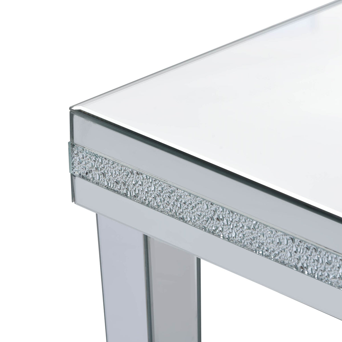 On-Trans Mirrored Side Table – Crystal Design