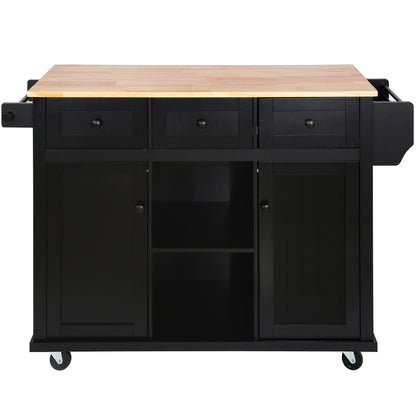 Kitchen Island Cart Black