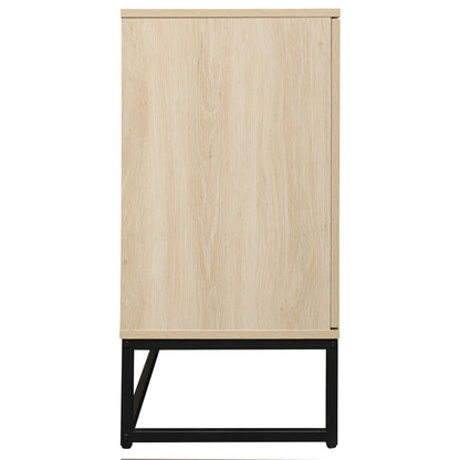 Rattan 4-Door Sideboard Natural