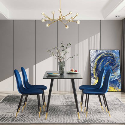Modern Black MDF Kitchen Dining Table