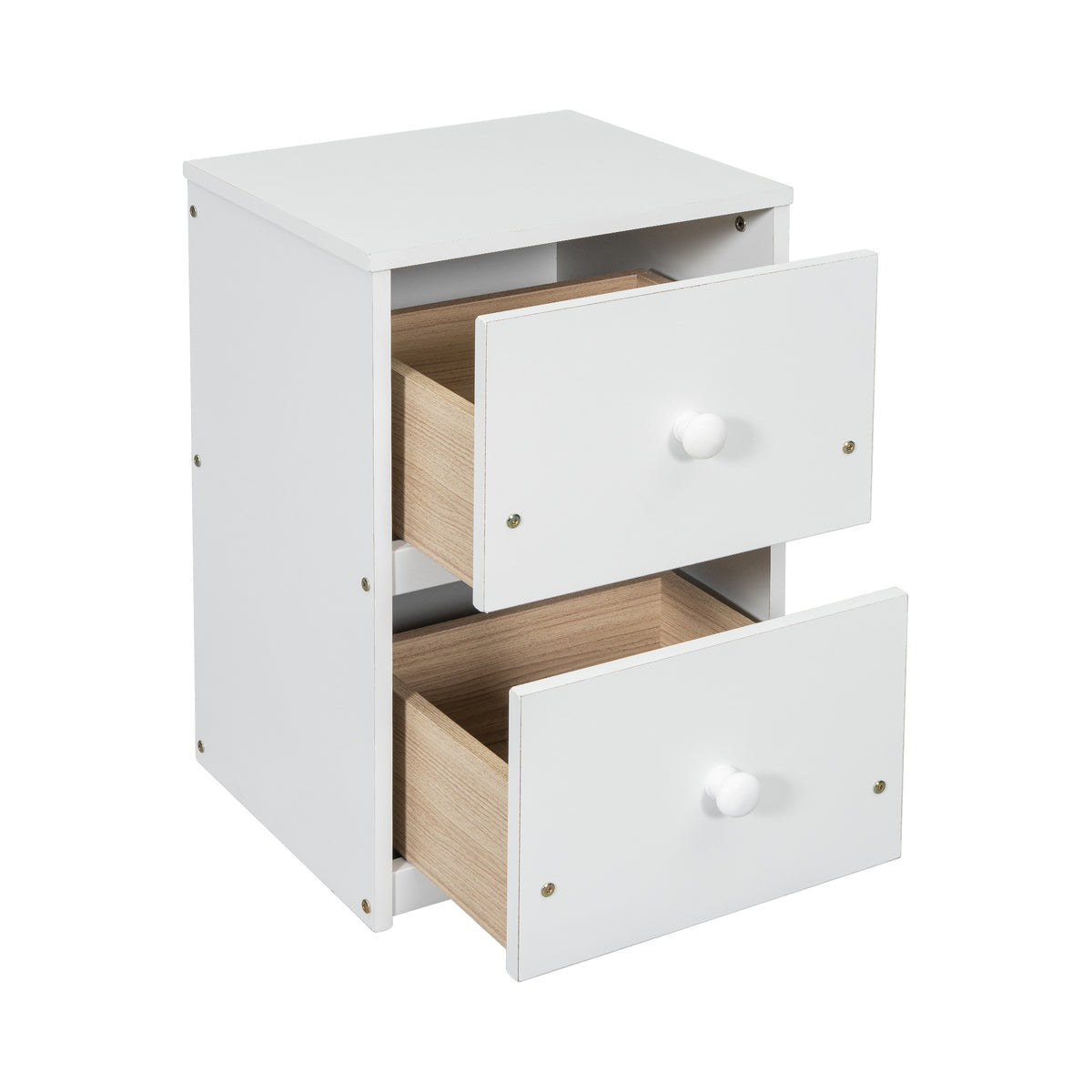 White Twin Loft Bed with Storage & Ladder