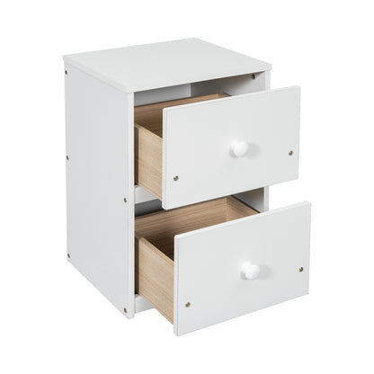 White Twin Loft Bed with Storage & Ladder