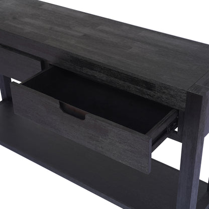 U-Style Entryway Console Table – 2 Drawers