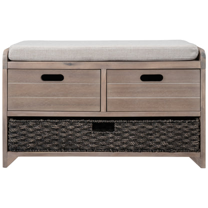 Storage Bench White Washed