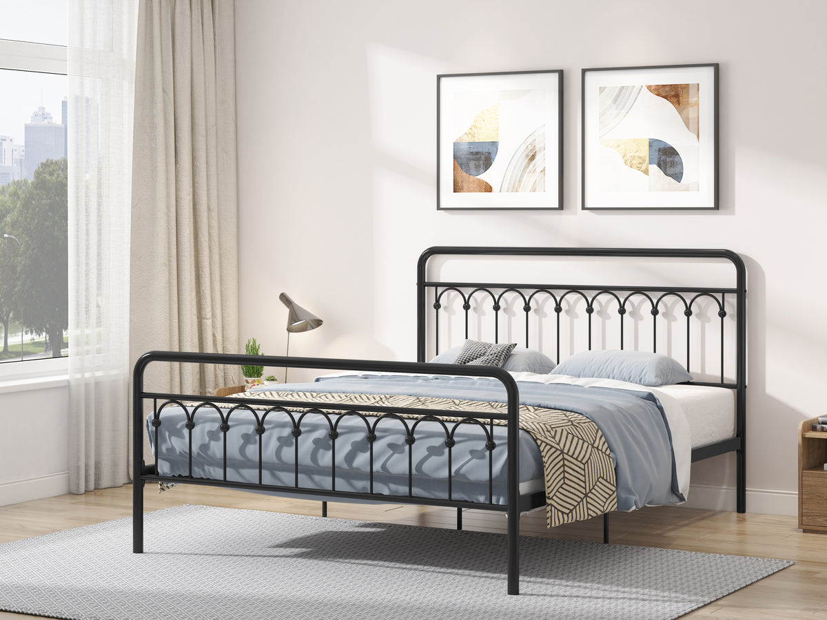 Tara Metal Platform Bed Black