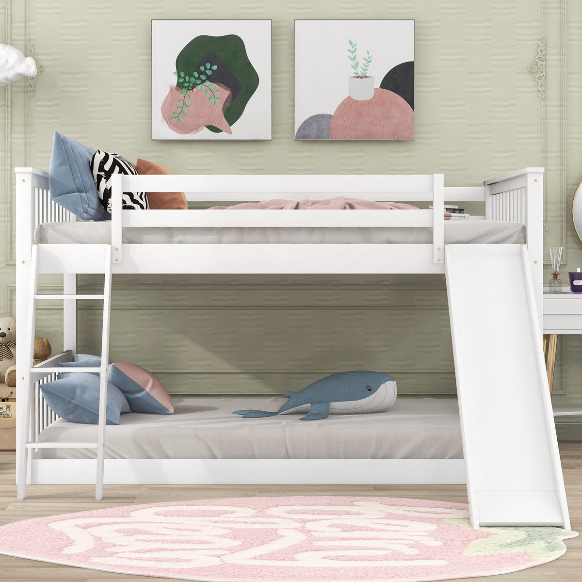 Full Bunk Bed White