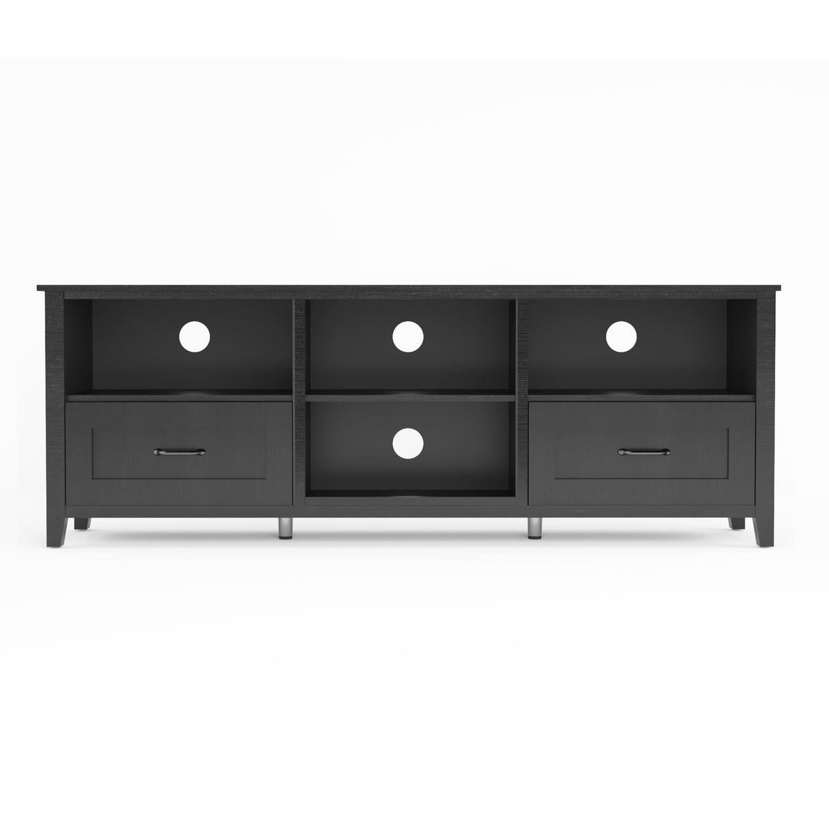 70" Modern Media Console with Storage Compartments