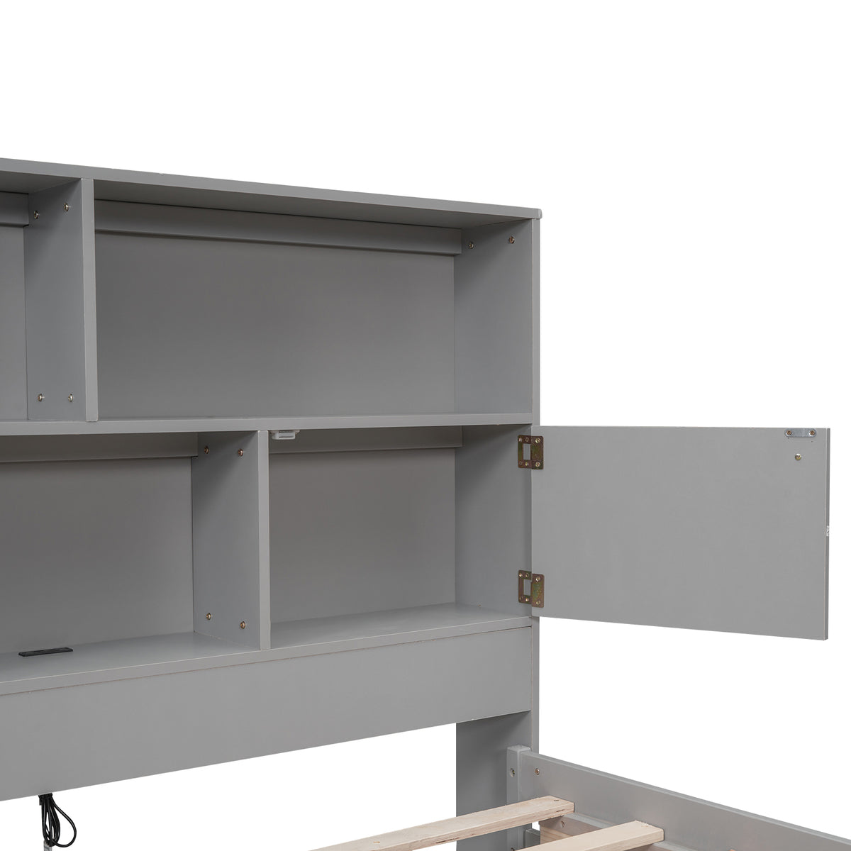 Full Platform Bed Gray
