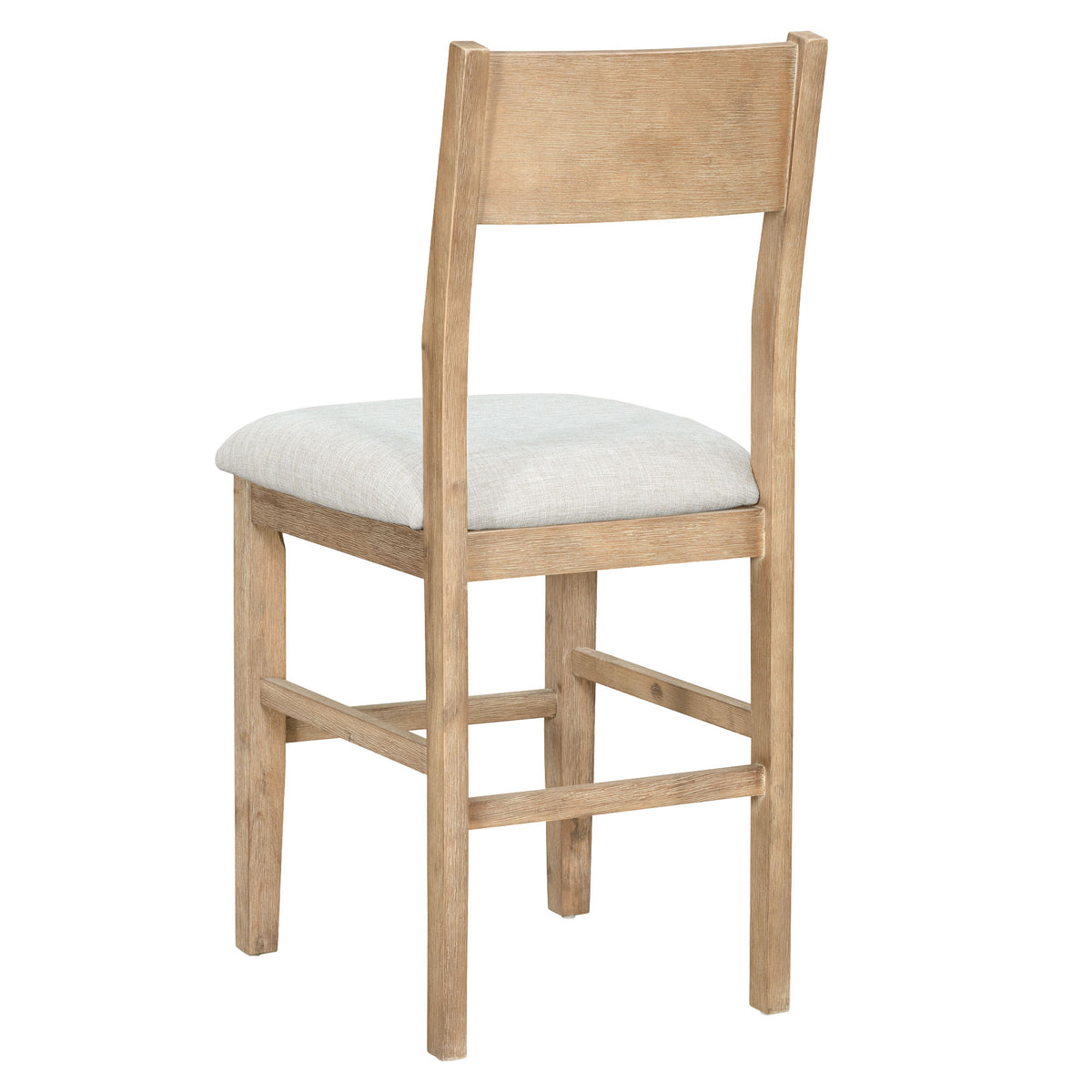 Farmhouse Counter Dining Set (5 pcs) – Brown & Beige