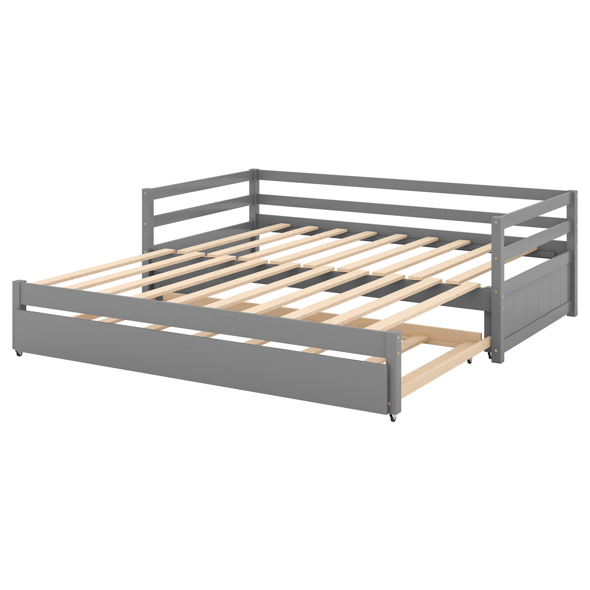 Twin or Double Trundle Daybed Gray