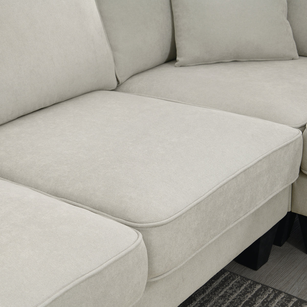 Modern Fabric Sectional Sofa – 7-Seater