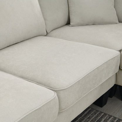 Modern Fabric Sectional Sofa – 7-Seater