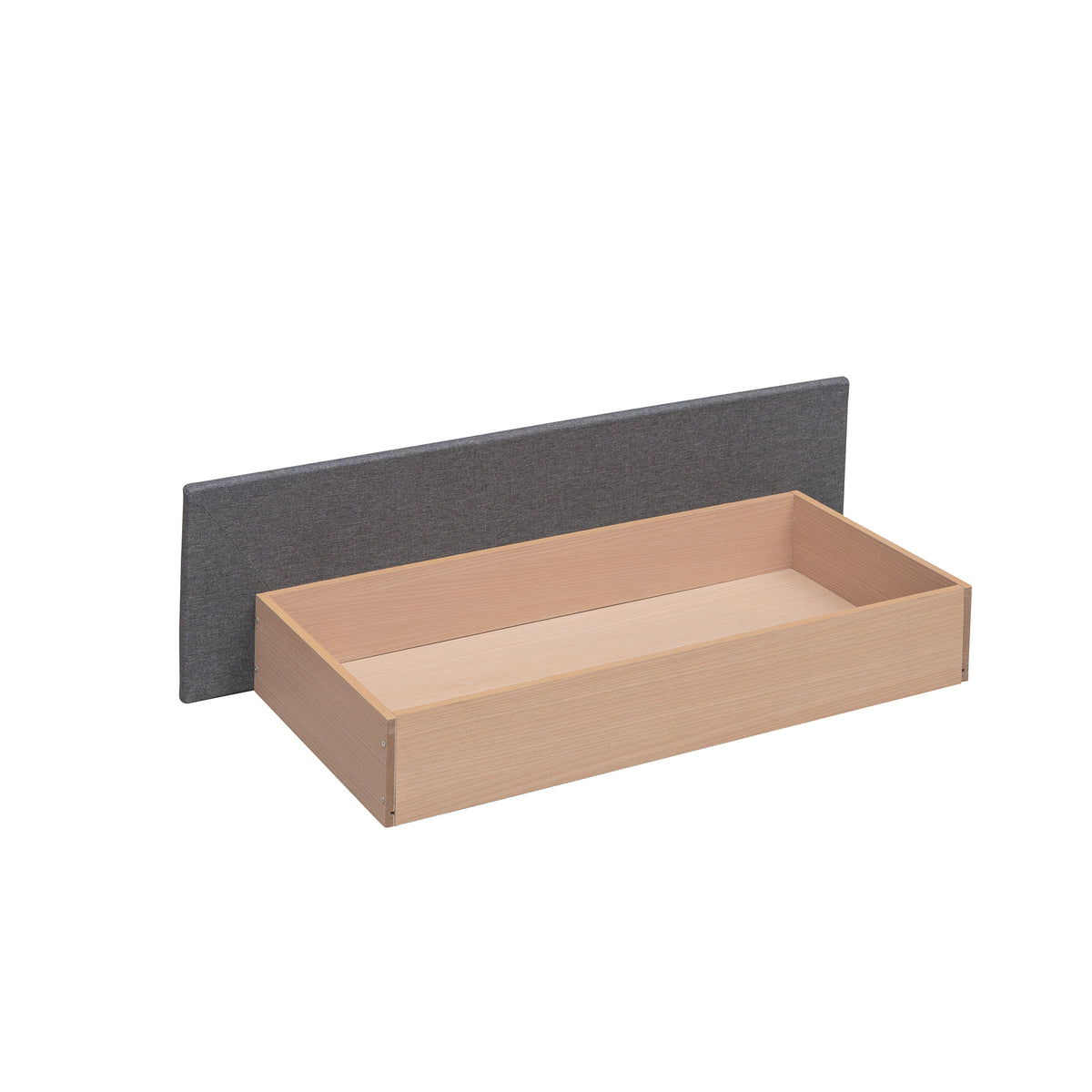 Upholstered Platform Bed Queen Dark Gray