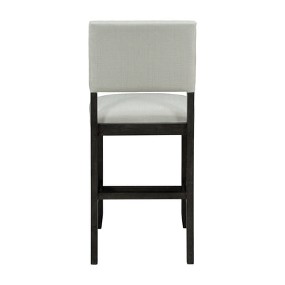 Espresso 5-Piece Counter Height Dining Set – Solid Wood Table with Upholstered Chairs