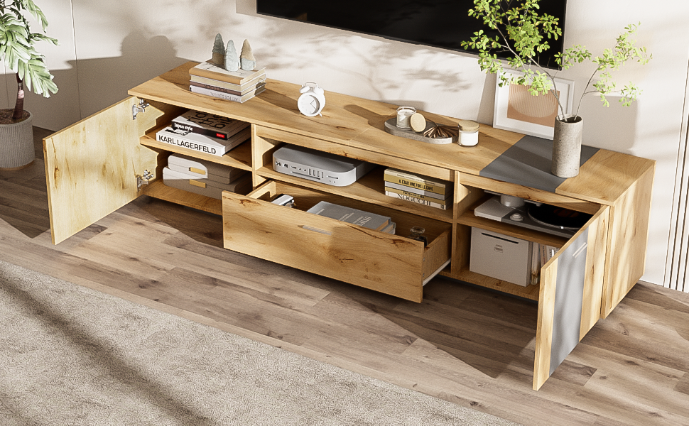 70" Modern TV Stand with Drawers