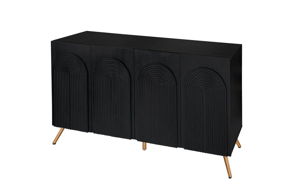 Arched 4-Door Buffet Cabinet