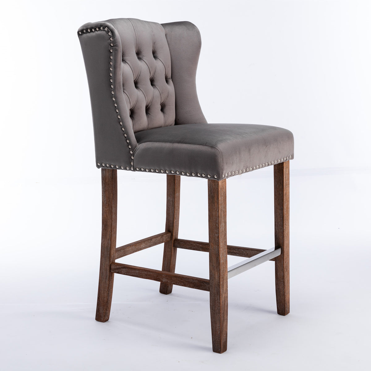 A&A Upholstered Bar Stools Set of 2