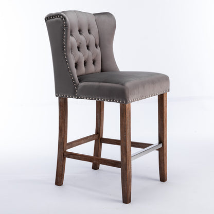 A&A Upholstered Bar Stools Set of 2