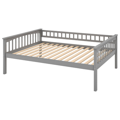 Convertible Full Bunk Bed with Drawers Gray