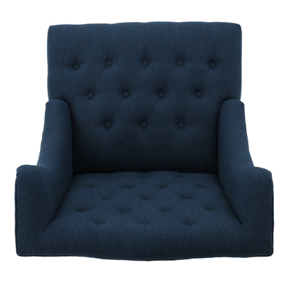 Upholstered Wingback Accent Chair Linen Beige