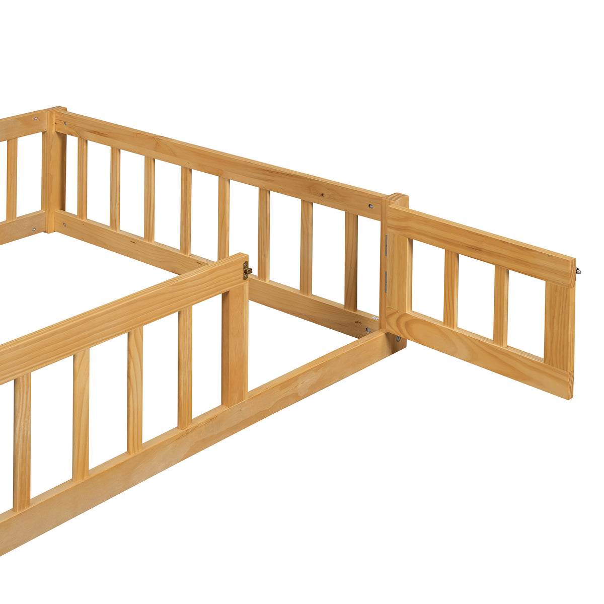 Twin Children’s Bed with Rack Natural