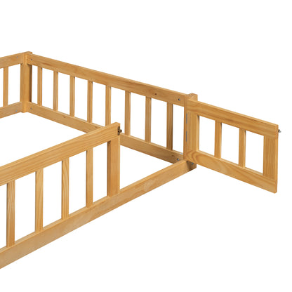 Twin Children’s Bed with Rack Natural
