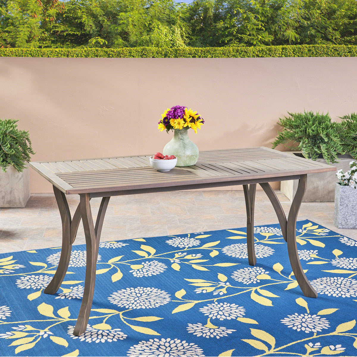 Wood Dining Table Natural Finish