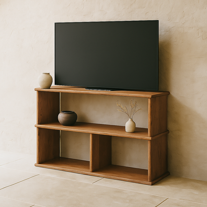 40 Inch Bookshelf TV Stand in Red Oak