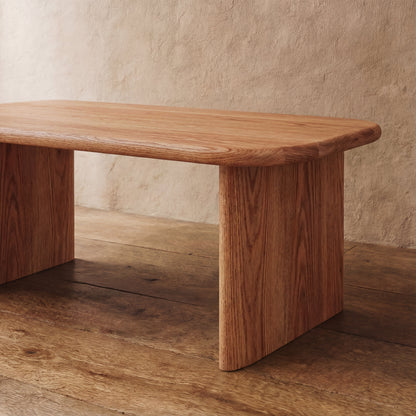 40 Inch Coffee Table in Red Oak