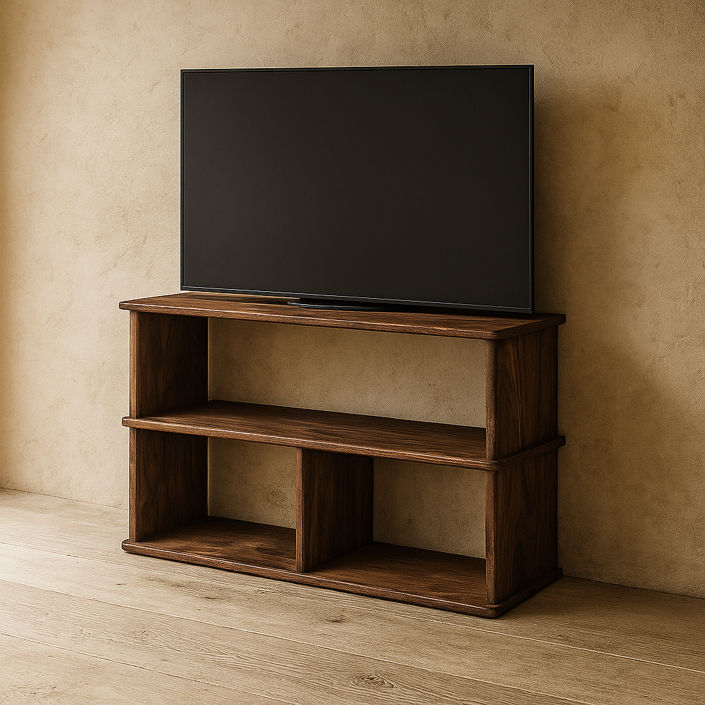 40 Inch Bookshelf TV Stand in Walnut