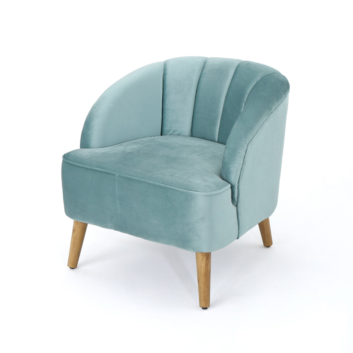 Velvet Accent Chair for Living Rooms Blue