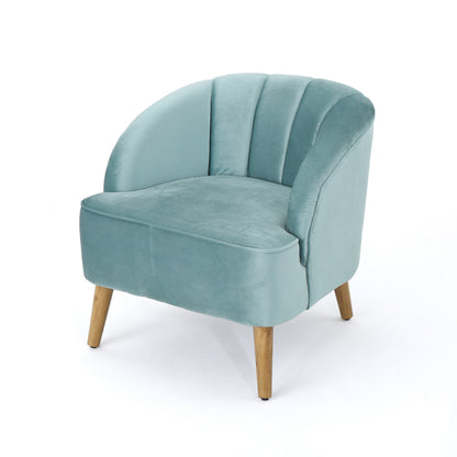 Velvet Accent Chair for Living Rooms Blue