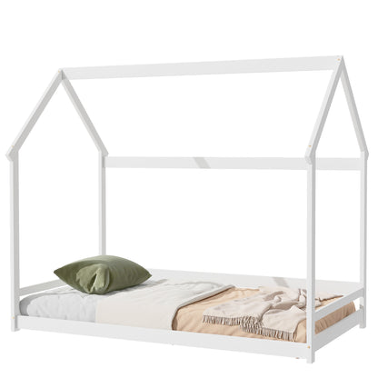 Twin House Bed White
