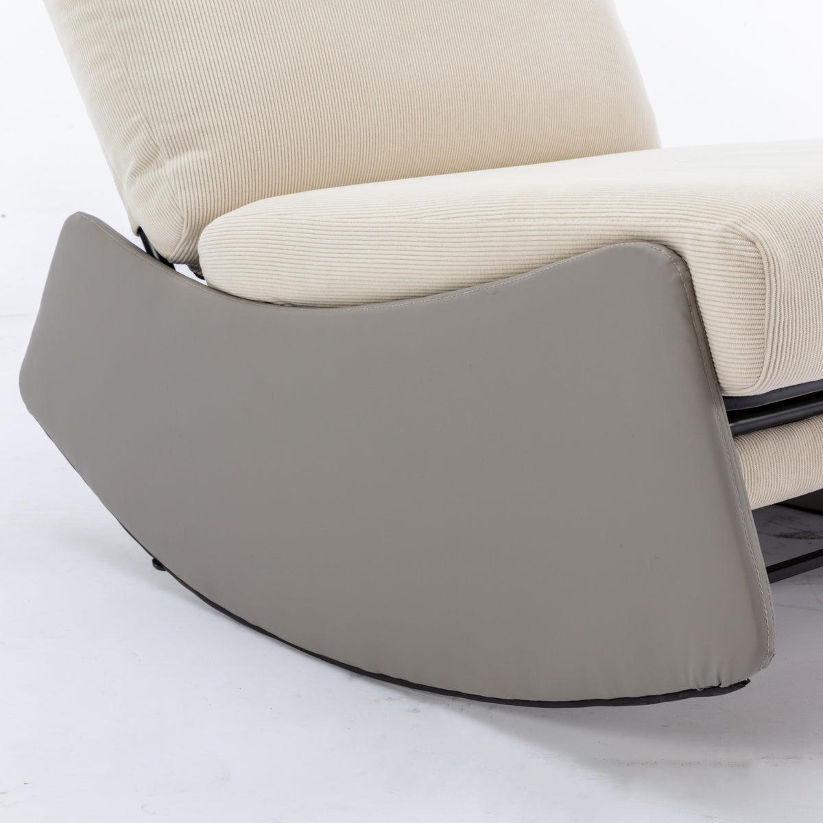 Modern Recliner Chair with Footrest Gray
