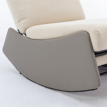 Modern Recliner Chair with Footrest Gray