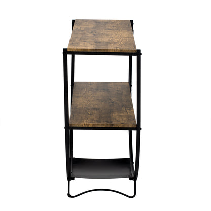 Rustic Wood Console Table Distressed Brown