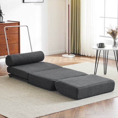 Single Sofa Bed Foldable Gray