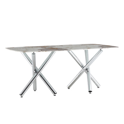 Modern Rectangular Dining Table for 6–8