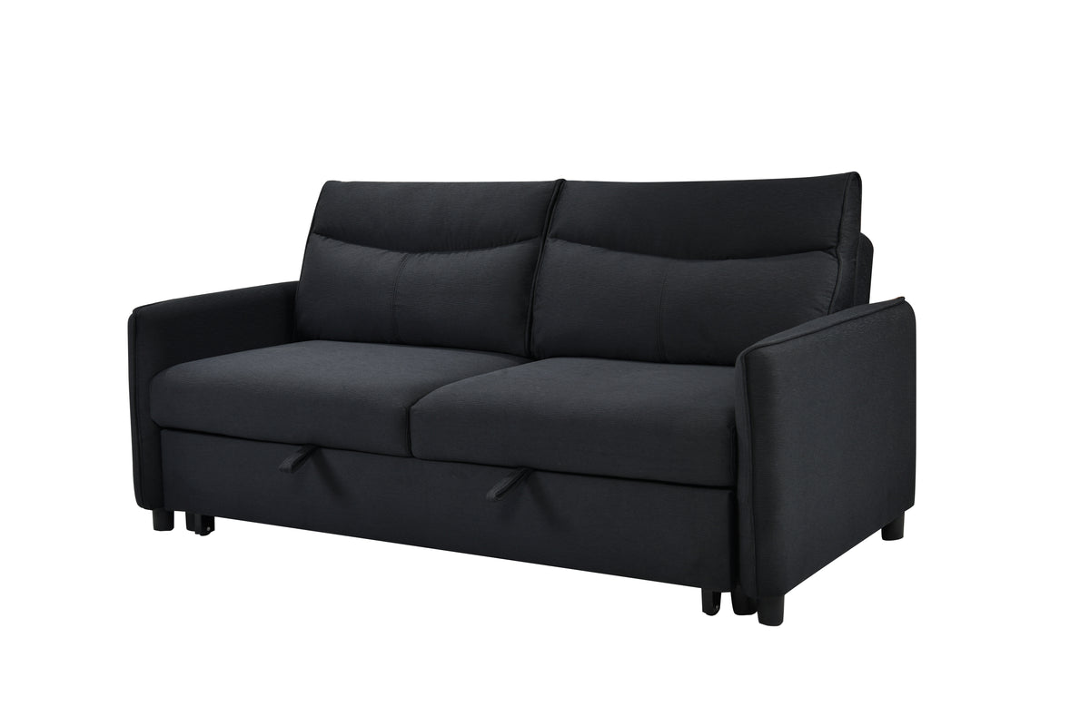 Convertible Sofa Bed with Pullout Black