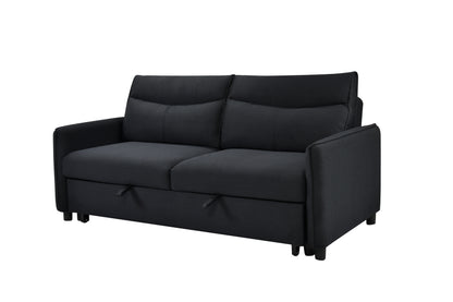 Convertible Sofa Bed with Pullout Black
