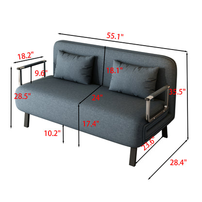 Convertible Sofa Chair Gray